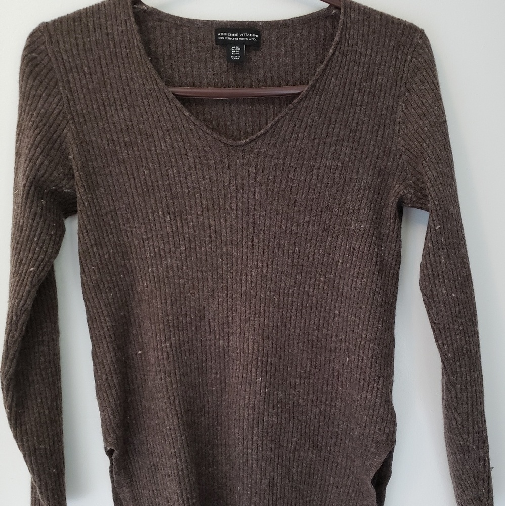 100% Wool Adrienne Vittadini Long Sleeve Top